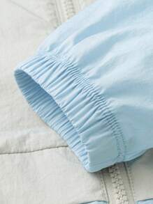 mini bala Kids' Lightweight Waterproof Jacket, Skin-Friendly Spring Wear - Light Blue - View 7