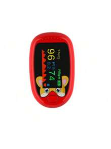 Kit de oxímetro de pulso Pulsovital con clip para dedo, rojo, . Con tecnología de calibración profesional y diseño ergonómico, certificado para monitoreo pediátrico continuo. Servicio de entrega urgente disponible en México. Adecuado para uso pediátrico y doméstico. - Rojo - Ver 3