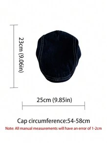 1 chiếc mũ bóng chày denim đã giặt có trang trí nơ, mũ họa sĩ phong cách Anh cổ điển, mũ lưỡi trai Unisex thường ngày mới, trang phục thời trang đường phố - Nhiều màu - Xem 9