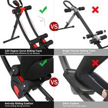 GIKPAL Ab Machine, Ab Workout Equipment For Women, Adjustable Ab Trainer Machine For Stomach Workout At Home Gym, Ab Crunch Exercise Equipment Abdominal Trainer For Beginner - 黑色 - 查看 6