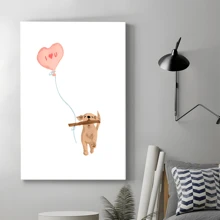 1Pc Valentine's Day Wall Art Prints, Cute Valentine Dog Art Poster Valentines Wall Decor For Wedding Home Living Room Bedroom, Gift For Men Women Couples Lovers - 彩色 - 查看 5