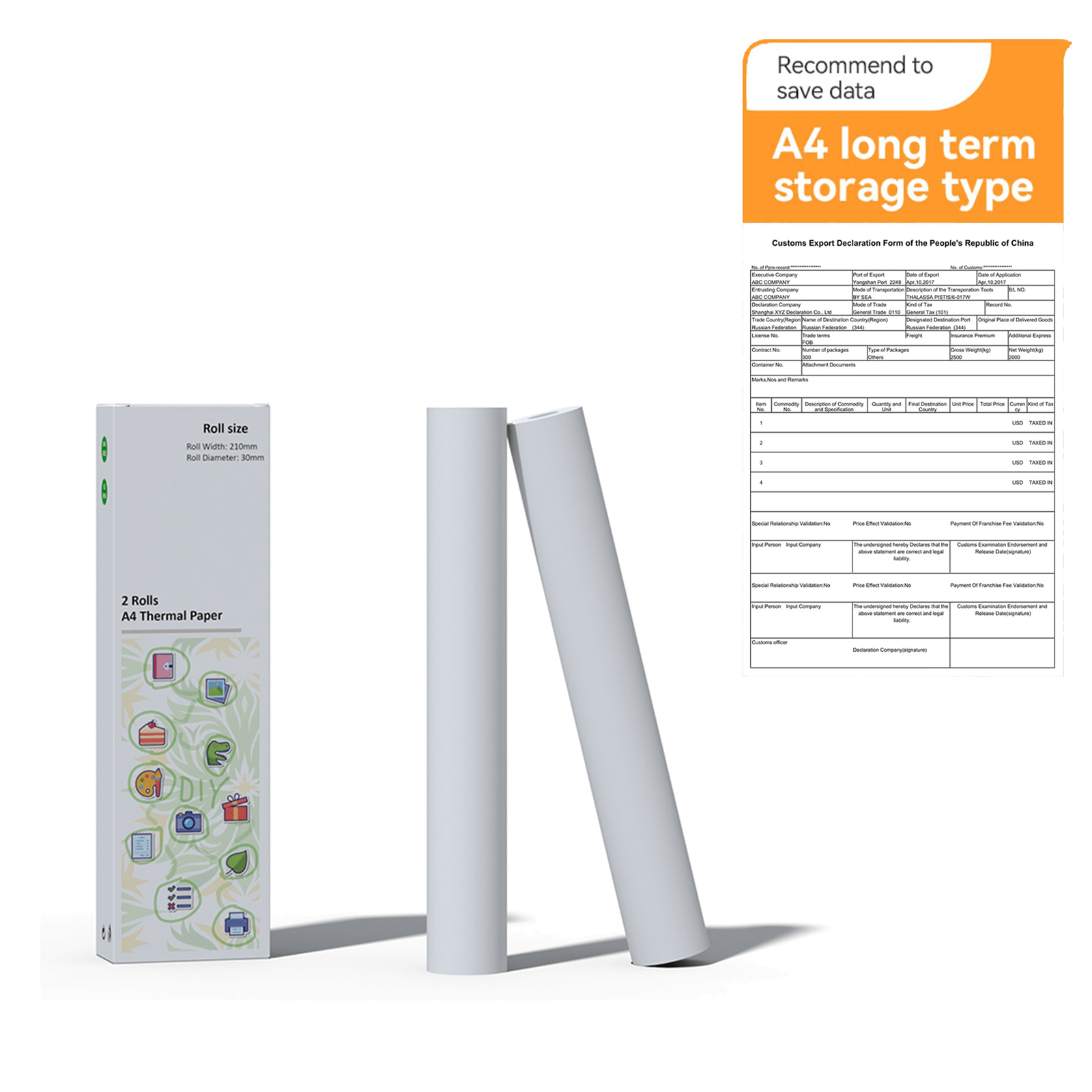 Thermische voor Rongta printers 80x80x12 - 55 Grams - 20 Rollen per doos