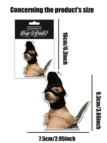 CUTE FUNNY'Gangsta DOG'pattern Design Car Air Fresheners - Hanging Rearview Mirror Scented Tablets, Cool Automotive Decor, Paper-Based Vehicle Air Freshener Combo Set With Assorted Designs, Gift For Friends - Multicolor - View 5