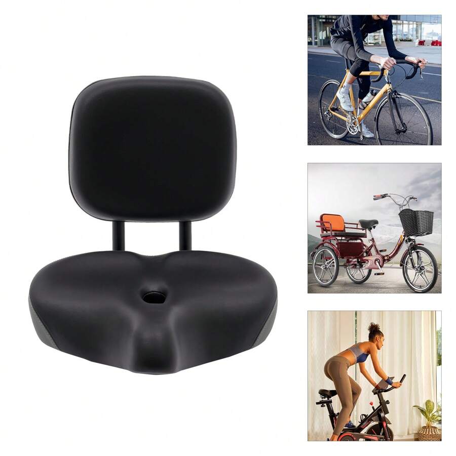 YUNRUX Tricycle Seat With Backrest, Extra Wide Bicycle Seat With Backrest - Black - View 1