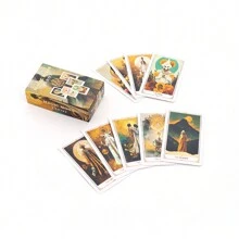 MAGIA LUNAR TAROT, Con 78 cartas intrincadamente ilustradas, que presentan fases lunares y símbolos mágicos, impresas en cartulina de alta calidad, para adivinación y autorreflexión, para entusiastas del tarot. - Multicolor - Ver 5