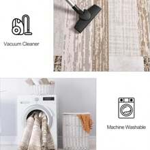 Modern Geometric Patchwork Carpet, 5x8 Cm Camel Large Rug For Living Room, Rockwood Collection Bedroom Interior Rug, Entrance Dining Room Office Throwing Rug Floor Décor - 駝色 - 查看 2