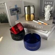 5 piezas Set de ceniceros de acero inoxidable a prueba de viento, personalizado con grabado láser, adecuado para promociones de eventos, regalos corporativos, fiestas de boda y cumpleaños, picnic y camping, decoración para jardín, bar, restaurante, cafetería, regalo ideal para familia, pareja, compañero de trabajo
