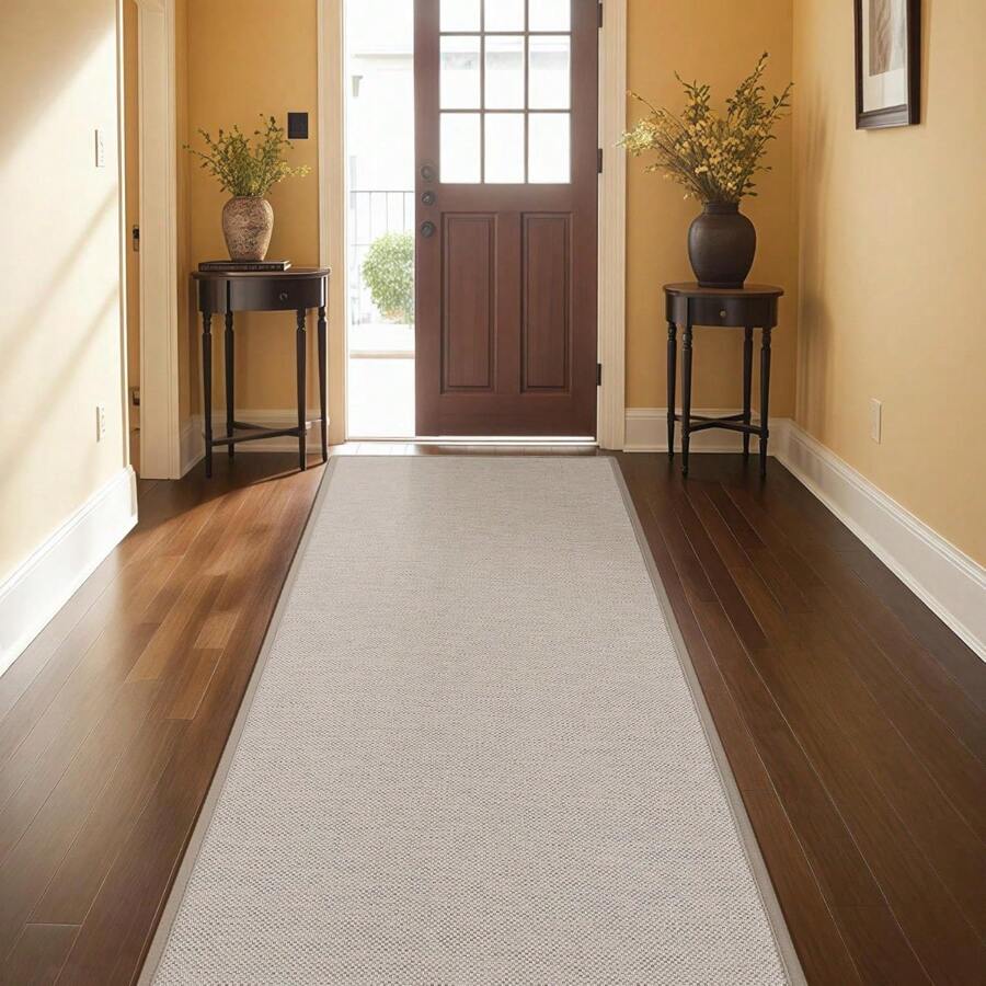 Runner Rug Non Slip Front Door Mat Indoor Rugs For Entryway, Washable Low-Profile Inside Door Mats, Entry Carpet Entry Rug Door Mat Outside Entrance - Màu Khaki - Xem 1