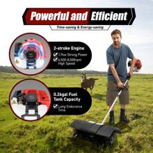 2 Stroke Gas Power Brush Broom Sweeper Artificial Grass Driveway Sweeper 52CC - 1 - View 1