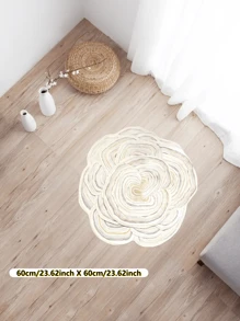 New [Exclusive Custom-Made] Champagne Rose Faux Wool Bedroom Rug - Bedside Rug, Soft Faux Wool Material, Exquisite Binding, Skin-Friendly, Non-Pilling, Water-Resistant Easy Care, Odorless, Non-Slip Bottom - Suitable For Home Decor, Room Decor, Living Room Rug, Bathroom Rug, Kitchen Rug, Area Rug, Hotel Decor - All Season Use. - Multicolor - View 16