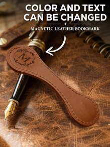 Custom Name And Design - Personalized Custom Leather Magnetic Bookmark - Perfect Reader Gift For Book Lovers, Anniversary Gift For Him Or Her Gifts Birthday Graduation - As Shown - View 4