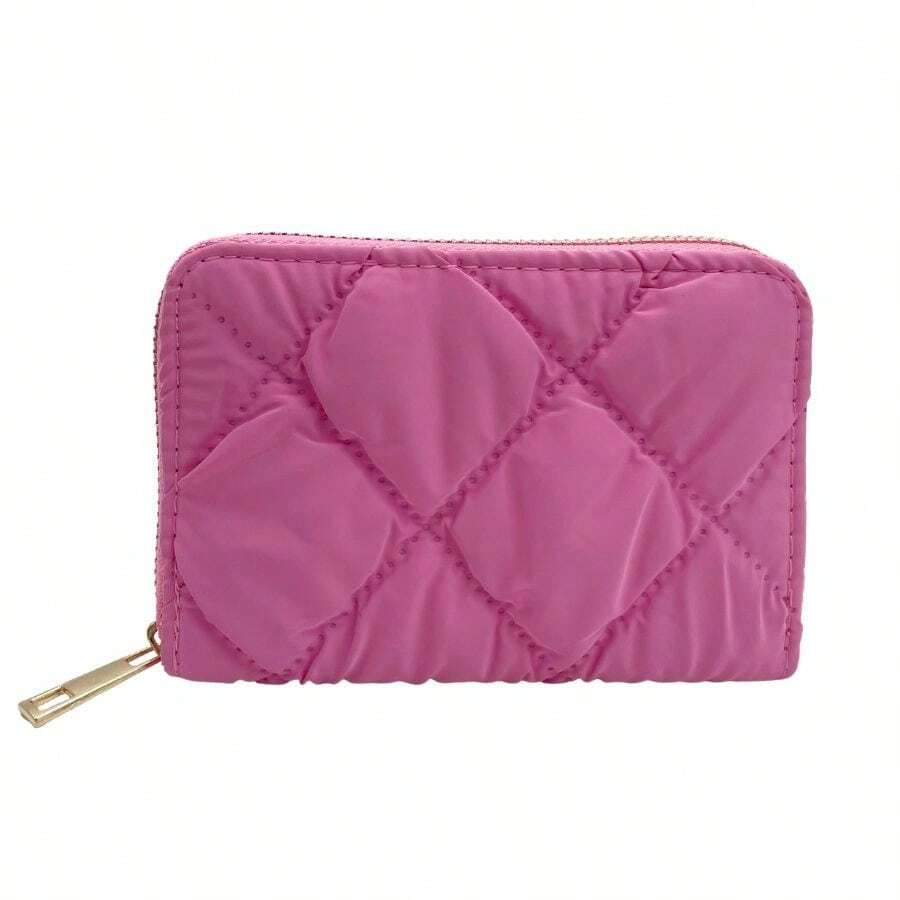 Pink Quilted Wallet - Pink - View 1