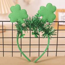 1pc St. Patrick's Day Clover Headband, Irish Festival Party Decoration Hair Accessory, Shamrock & Clover Ornament Headband, Carnival Party Supplies, Birthday Celebration