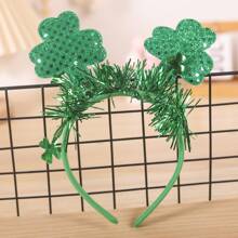 1pc St. Patrick's Day Clover Headband, Irish Festival Party Decoration Hair Accessory, Shamrock & Clover Ornament Headband, Carnival Party Supplies, Birthday Celebration