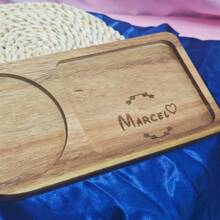 1pc Personalized Customized Name Desktop Breakfast Plate, Afternoon Tea Tray, Unique Platter, Valentine's Day Gift