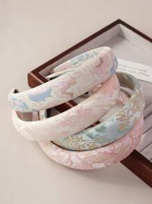 1 件女士百搭清新风格双层发带，休闲学院风，女士发带，发饰，发箍