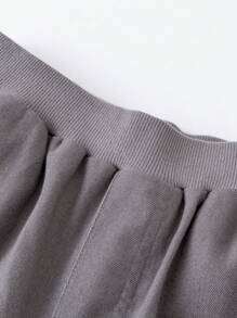 mini bala Kids' Loose-Fit Tapered Pants, Casual Outdoor Spring Wear - Iron Gray - View 6