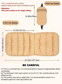 [6 色羽绒坐垫单座] 汽车座椅坐垫，冬季毛绒带靠背汽车座椅坐垫，厚毛绒保暖汽车冬季座椅垫，通用 - 均碼 - 查看 3