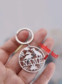 Men's Keychain, Personalized Name, Dinosaur Animal Keychain, Ideal For Gifts
