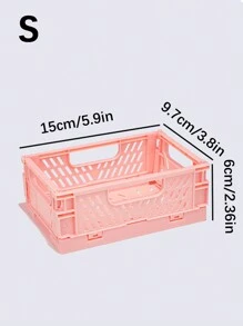 1 件迷你可折叠塑料篮，用于整理和储存，可折叠储物盒，整理箱，珠宝盒，适用于家庭、厨房、卧室、浴室、办公室 - 彩色 - 查看 15