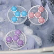 3/5 件装全新洗衣机过滤网袋，绒毛收集器，漂浮碎片清除器，清洁洗衣球，洗衣机清洁网袋 - 彩色 - 查看 11