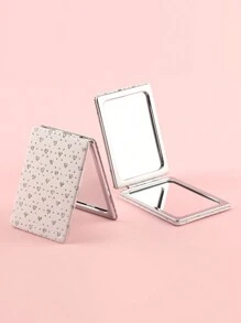 1 Stück weißer Glitzer Strass-Doppelspiegel, perfekt für Valentinstag, Hochzeit, Braut, Neuvermählte, Paar und Beauty-Liebhaber. Geeignet für Make-up, Hautpflege, Reisen, Büro, Partys und andere Anlässe. Leicht, tragbar, ideal um die Körperpflege zu verbessern und Eleganz in Ihren Alltag zu bringen.