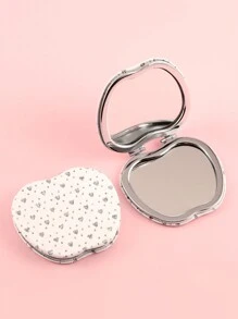 1 Stück weißer Glitzer Strass-Doppelspiegel, perfekt für Valentinstag, Hochzeit, Braut, Neuvermählte, Paar und Beauty-Liebhaber. Geeignet für Make-up, Hautpflege, Reisen, Büro, Partys und andere Anlässe. Leicht, tragbar, ideal um die Körperpflege zu verbessern und Eleganz in Ihren Alltag zu bringen.