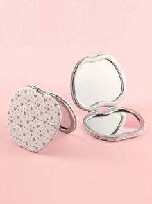 1 Stück weißer Glitzer Strass-Doppelspiegel, perfekt für Valentinstag, Hochzeit, Braut, Neuvermählte, Paar und Beauty-Liebhaber. Geeignet für Make-up, Hautpflege, Reisen, Büro, Partys und andere Anlässe. Leicht, tragbar, ideal um die Körperpflege zu verbessern und Eleganz in Ihren Alltag zu bringen.