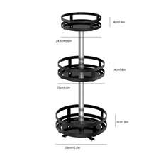 1/3 Etagen Gewürzhalter Gewürze Küche Halter Organizer Gewürzregal Gewürzständer - Schwarz - Übersicht 10