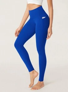 ODODOS ODCLOUD Buttery Soft Lounge Yoga Leggings With Pockets For Women Full Length 28" High Waist Yoga Pants - Royal Blue - View 1