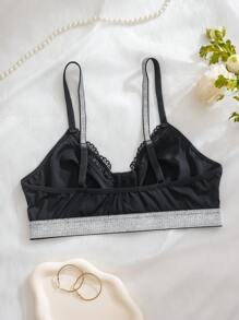 1pc Women Front Hook Closure Wireless Comfortable Bra - Black - View 7