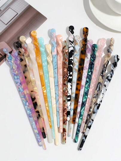 1pc Women's Fashion Minimalist Elegant Acrylic Hair Clip, Suitable For Daily Wear Hair Bun Hair Pin Hair Bun Maker Bun Hair Piece Hair Styling Pins, School Stuff, Hair Accessories, Head Accessories