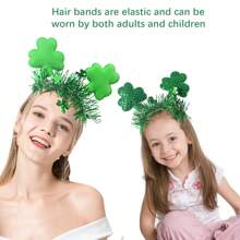 1pc St. Patrick's Day Clover Headband, Irish Festival Party Decoration Hair Accessory, Shamrock & Clover Ornament Headband, Carnival Party Supplies, Birthday Celebration