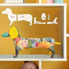 6 件狗形亚克力缝纫模板，手工制作记忆狗绗缝刺绣图案 DIY 玩偶工艺品用品带说明书 - 透明 - 查看 3