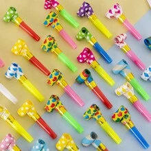 25 Pieces Party Blower, Color Noise Machine Party Blow Squawkers Fringe Noise Machine, Birthday Noise Machine Birthday Horn Party Whistle Toy Fun Creative Blow Roll Toy Party Performance Support Props