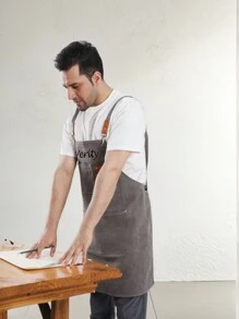 مئزر شخصي لصالون التجميل بجيوب، مئزر لمدرسة التجميل، هدية مخصصة للمصفف، مئزر صالون الحلاقة المخصص، مئزر الحلاق