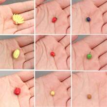 10pcs Random Miniature Clay Fruits For 1_12 Dollhouse Accessorizes And DIY Micro Scenes - Random Colors and Styles - View 2