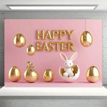Wieniec z jajek wielkanocnych, kurczaka i królika, impreza, polimerowa tkanina, tło do fotografii i baner imprezowy - duży format, banery imprezowe na zewnątrz i wewnątrz, idealne na imprezy świąteczne, dekoracje domowe i rekwizyty studyjne, dekoracja wisząca na drzwiach garażowych - Wielokolorowe - Zobacz 7