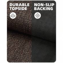 Runner Rug Non Slip Front Door Mat Indoor Rugs For Entryway, Washable Low-Profile Inside Door Mats, Entry Carpet Entry Rug Door Mat Outside Entrance - 棕色 - 查看 4