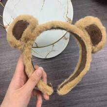 1pc/2pcs/3pcs Soft Bear Ears Headbands Plush Mouse Ears Hair Hoop For Washing Face Cartoon Animal Hairbands Halloween Costume