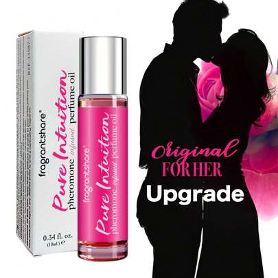 fragrantshare 1 件装 女士原装信息素滚珠香水油古龙水 0.34 液量盎司（10 毫升） 注入香味 甜蜜升级 持久