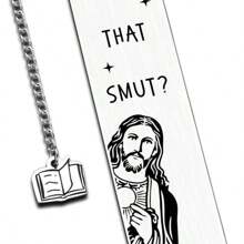 1PC Funny Gifts Bookmark, Is That Smut Jesus Bookmark, Novelty Gag Bookmark Gift For Female Friend Bookish Nerd Booklover Adult Women, Christian Book Marker Gifts For Book Lovers Gift,School Supplies,Back To School