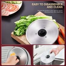 Fohere Electric Slicer, Bread Slicer With Adjustable Cutting Thickness (0-15mm), 200W Sausage Slicer, 2 * 19cm Stainless Steel Round Blades, Ham Slicer, Guard - EU F Type Plug(220-240V) - View 6