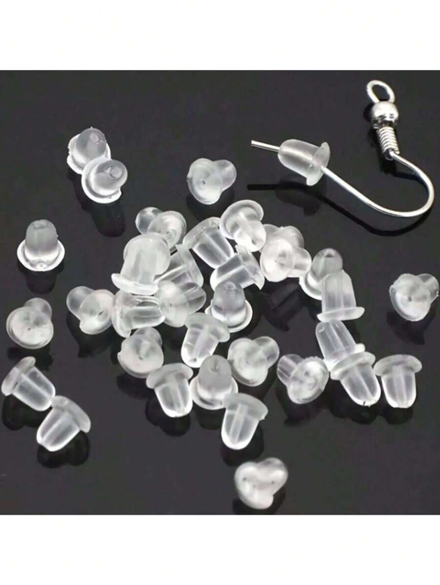 500pcs Earring Hooded Earring Back Scrunchie Accessory 5mm Women's Fashion Earrings