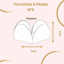 100 Forminhas Doces 4 Pétalas Festa - Borboleta Rosa   Base: 3x3cm