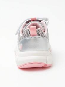 mini bala Kids' Breathable Running Shoes, Anti-Slip Sneakers With Antibacterial Insole And Hook And Loop Strap - Smoky Silver 20302 - View 3