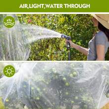1 Pc Large Fruit Tree Netting Cover With Zipper, Garden Netting Pest Barrier Plant Tree Cover Bag Bug Bird Netting For Fruits Vegetables Tree Garden Protection Netting For Plant With Drawstring