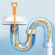 5pcs Plastic Drain Remover Tool Kit, Quick Unclog Shower, Sink And Bathtub Blockage, Clean Hair And Dirt, Easy-To-Use Home Maintenance Accessory