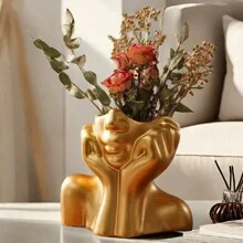 Nordic Ins Women's Body Ceramic Vase Creative Face Flower Arrangement Homestay Hotel Room Decoration Water Nourishing Flower Utensils Room Decoration, Home Decoration, Kitchen Decoration, Wedding Decoration, Dining Table Decoration, Center Decoration, Office Decoration, Garden Decoration, Outdoor Decoration