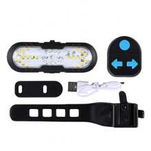 1 szt. Tylne światło rowerowe sterowane zdalnie z klaksonem, kierunkowskazem, ładowaniem przez USB, oświetlenie do jazdy nocnej